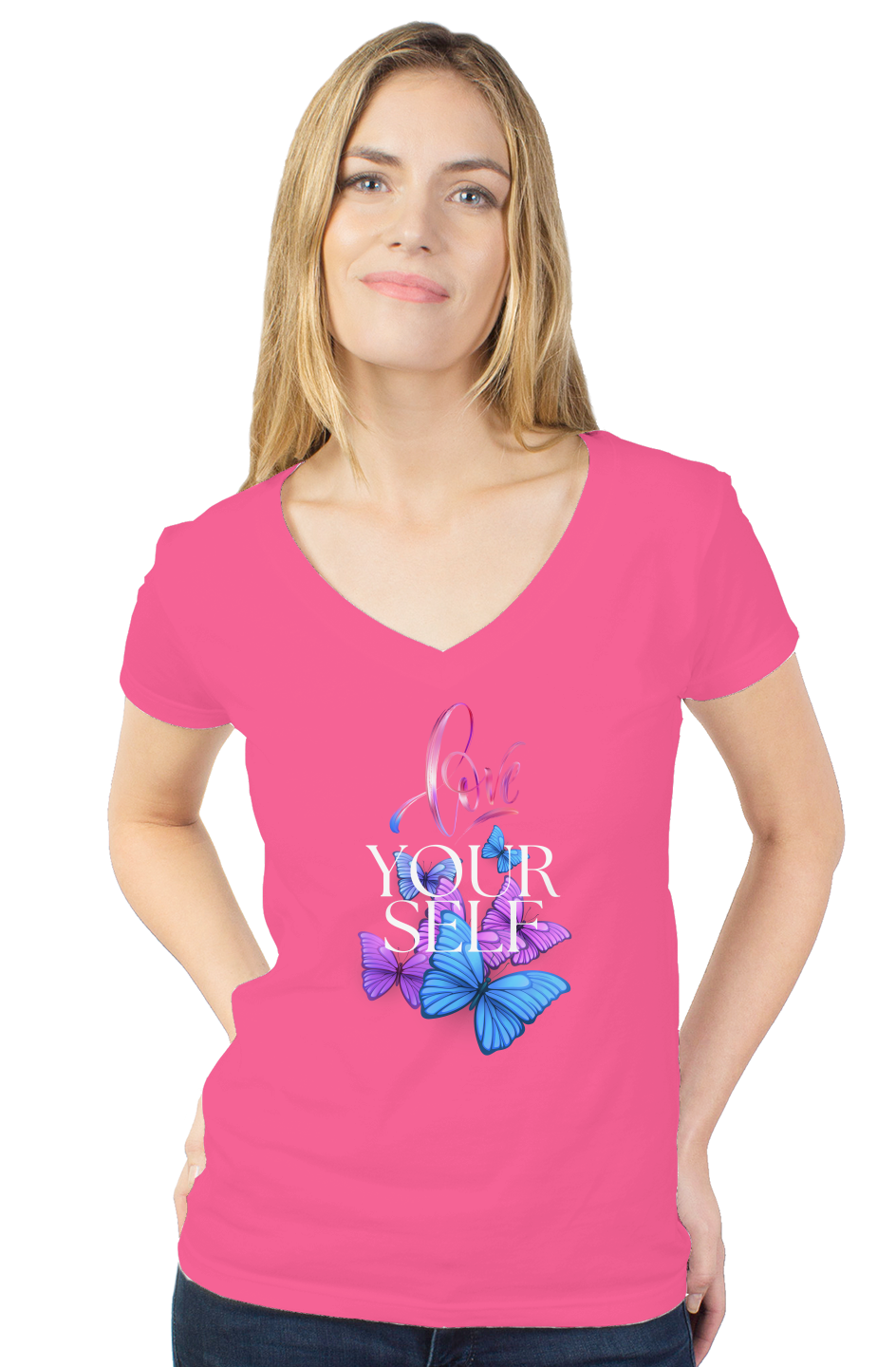 Love Yourself women's tultex v neck